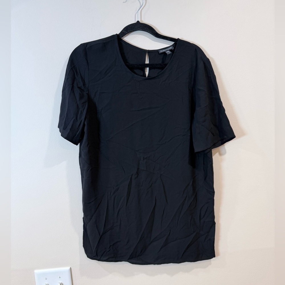 🔥Eileen Fisher Black Women's Top Size S EUC🔥